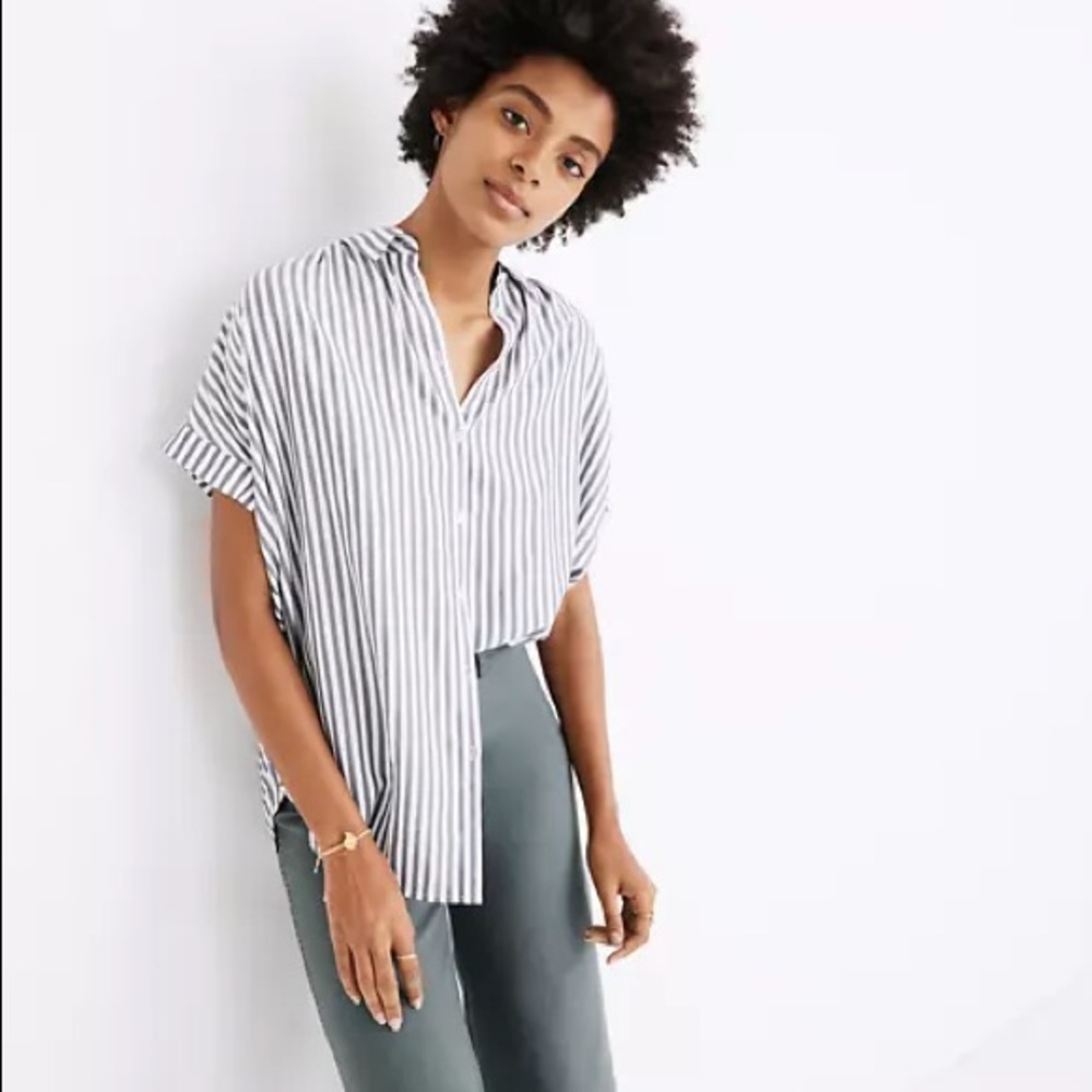 Madewell Central Shirt in dalton stripe Small
